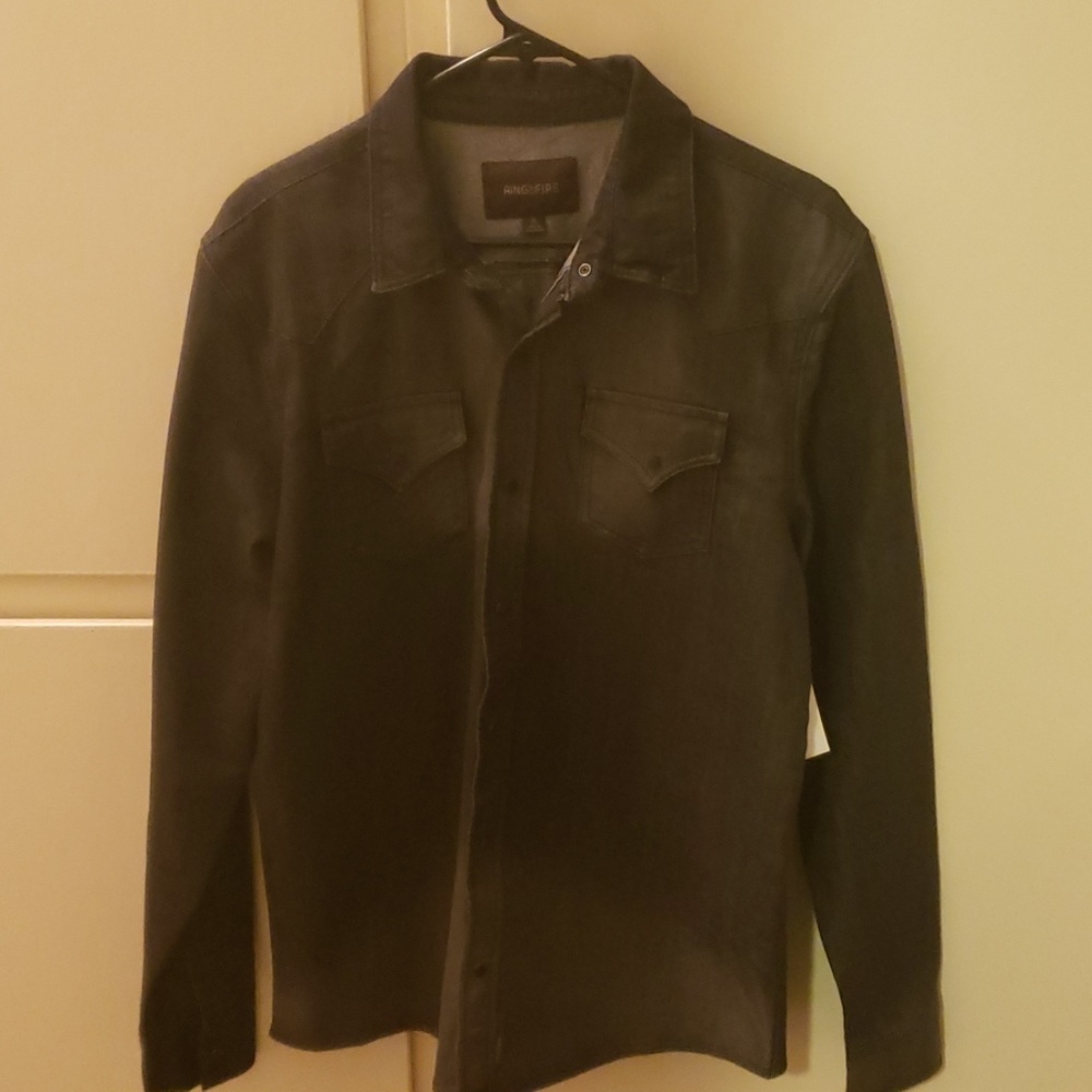 Ring of Fire Western Style Denim Shirt Slim Fit